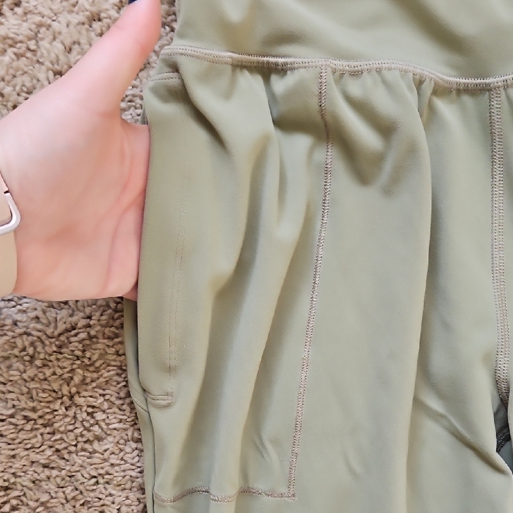 Athleta Saluation Crop Joggers Olive Green, Size S - Picture 3 of 7